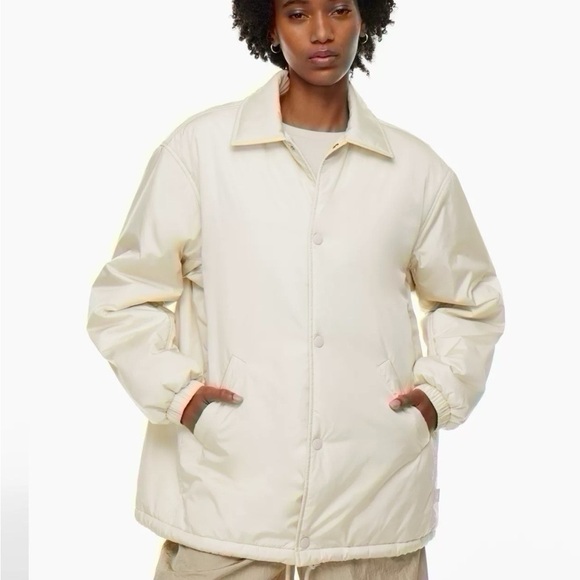 Aritzia Tna Coaches Jacket Limited Edition Matte Pearl - Picture 7 of 11